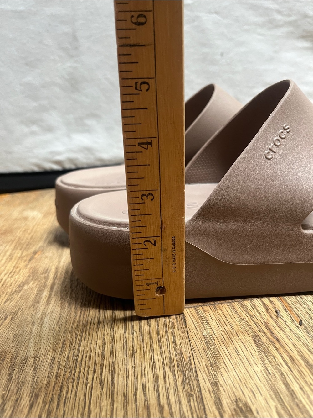 Crocs Getaway Platform H-Strap Slides Mushroom Brown Tan Women’s 11 - Picture 7 of 7